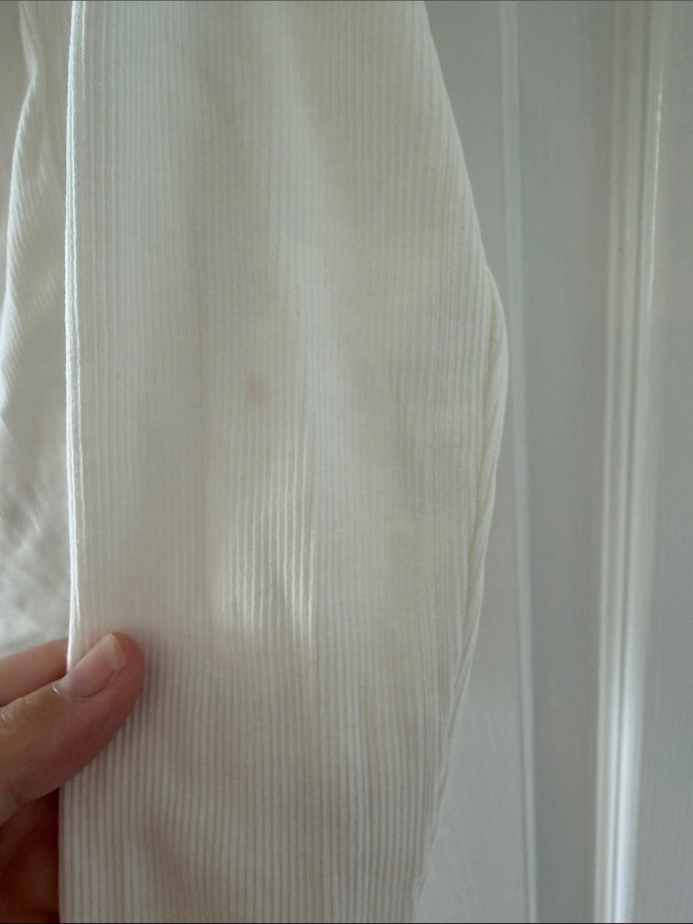 Zara Rhinestone Ribbed Cream Top SZ 9-10 - Picture 5 of 8